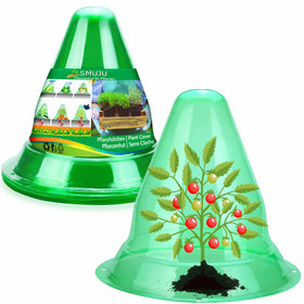 SMUJU garden cloche 20pc pack setup protects seedlings with reliable coverage