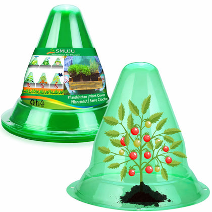 SMUJU garden cloche 20pc pack setup protects seedlings with reliable coverage
