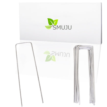 SMUJU landscape stakes galvanized for durable ground anchoring and weed barrier security.