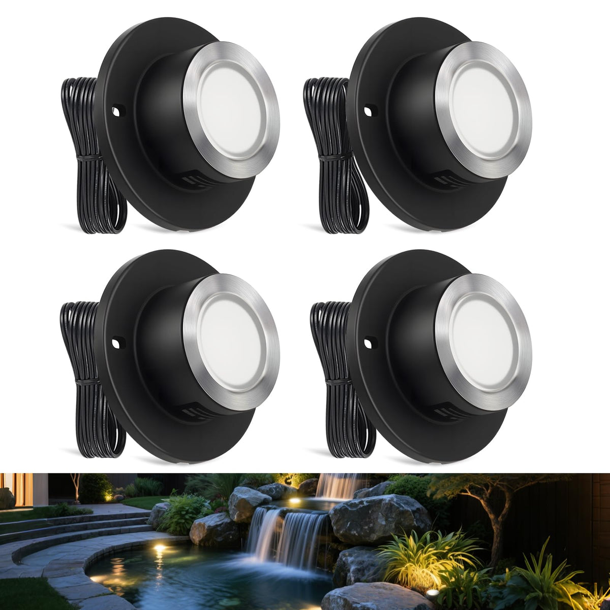 SMY Lighting 3W pond light submerged underwater with warm glow