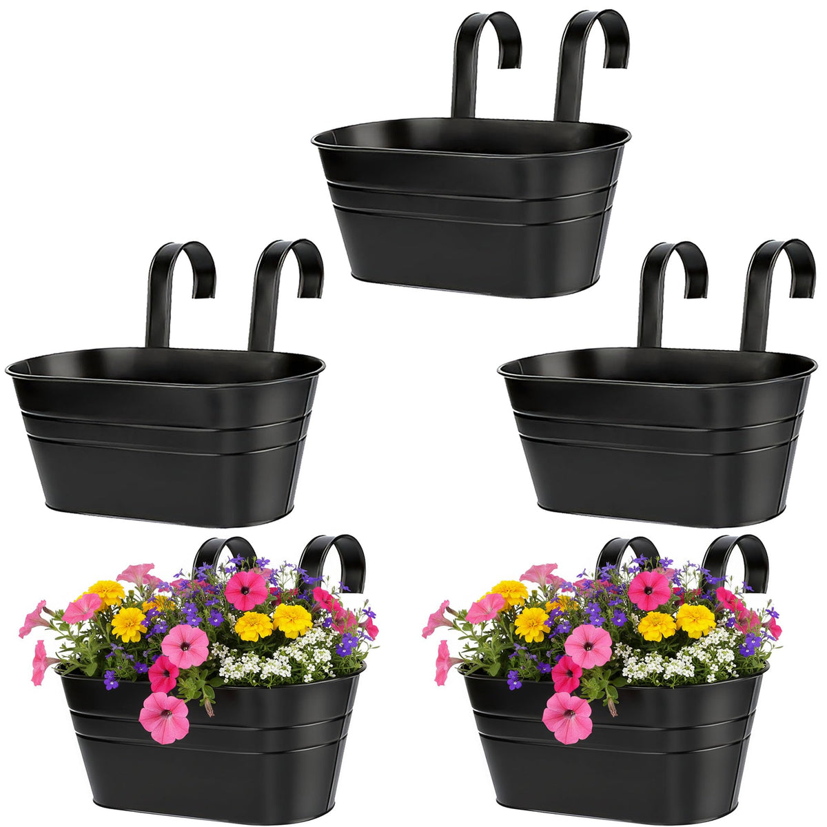 SMYAXUNW oval railing planter maximizes soil and root space.