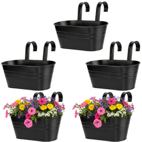 SMYAXUNW oval railing planter maximizes soil and root space.