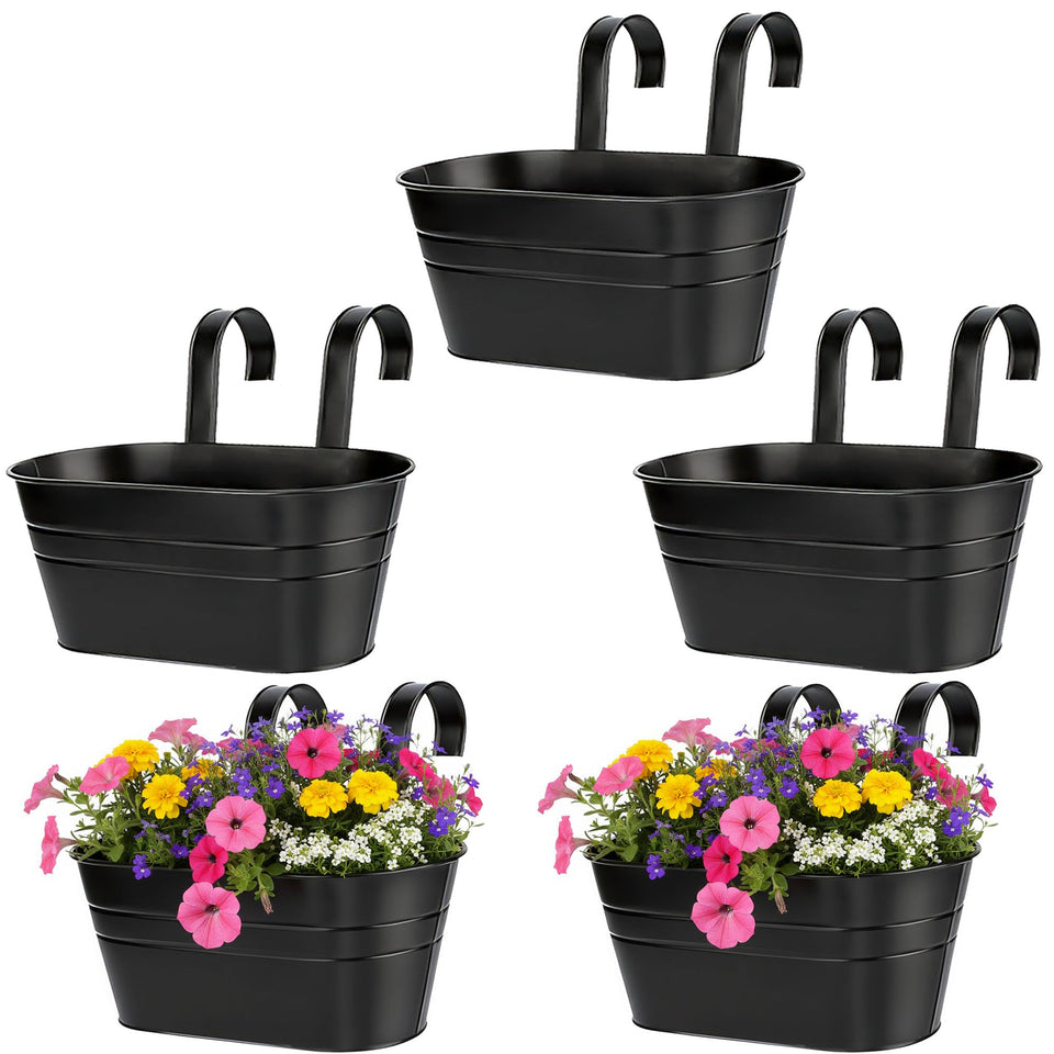 SMYAXUNW oval railing planter maximizes soil and root space.