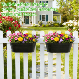 SMYAXUNW balcony hanging planter with removable hooks for flexible layouts.