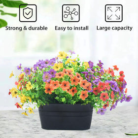 SMYAXUNW flowers herbs succulents in planter for vibrant displays.