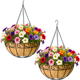 SMYAXUNW hanging basket round 12-inch ideal for porch or garden decor