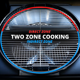 Adjustable smoke hole controls airflow during cooking