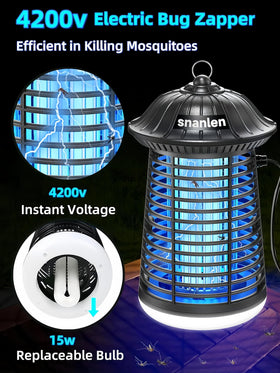 Snanlen 4200V zapper hanging ring enables easy ceiling or wall mounting.