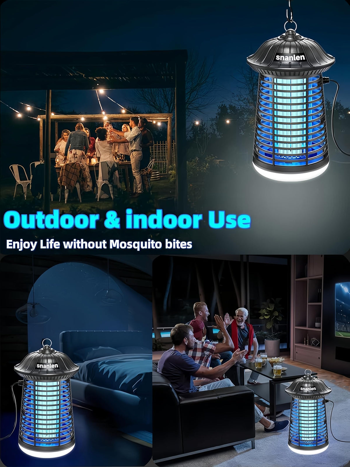 Snanlen 4200V device is IPX4 waterproof for indoor outdoor use.