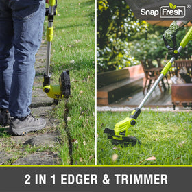 SnapFresh 30-minute runtime per charge for extended yard sessions