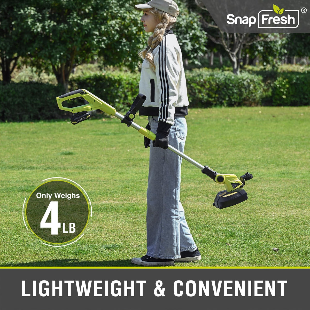 SnapFresh auto-feed spool system keeps line feeding for uninterrupted trimming
