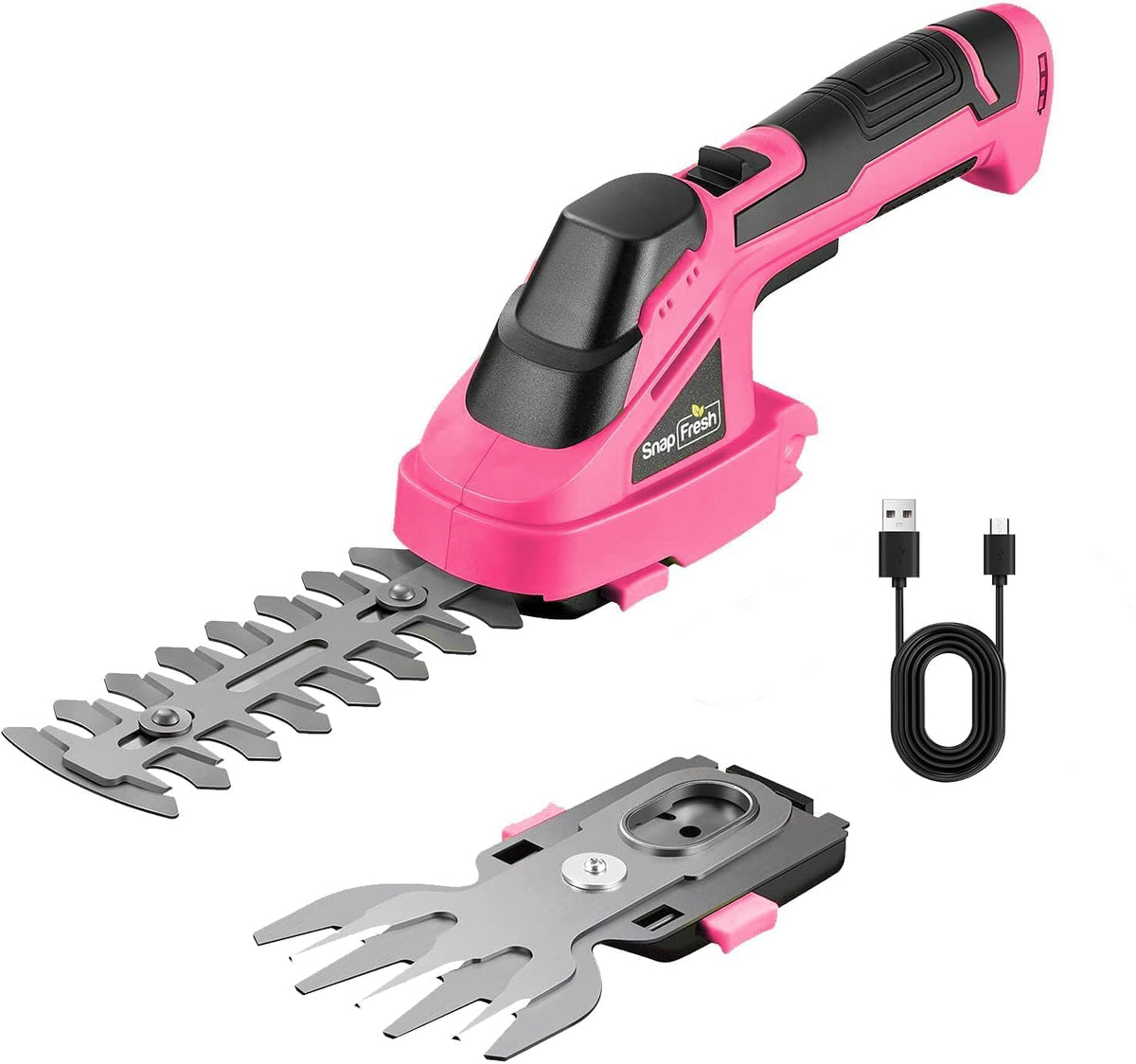 SnapFresh cordless hedge trimmer with 5.5in blade for precise pruning