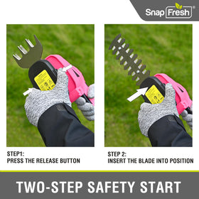 Dual safety lock system on SnapFresh trimmer for safety