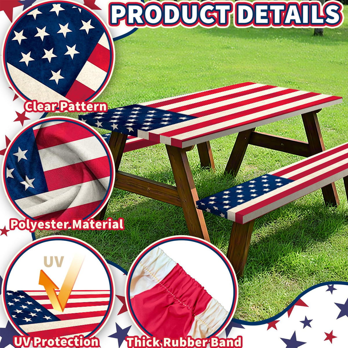 SNILOAW reinforced elastic-fit keeps 6 ft table cover secure