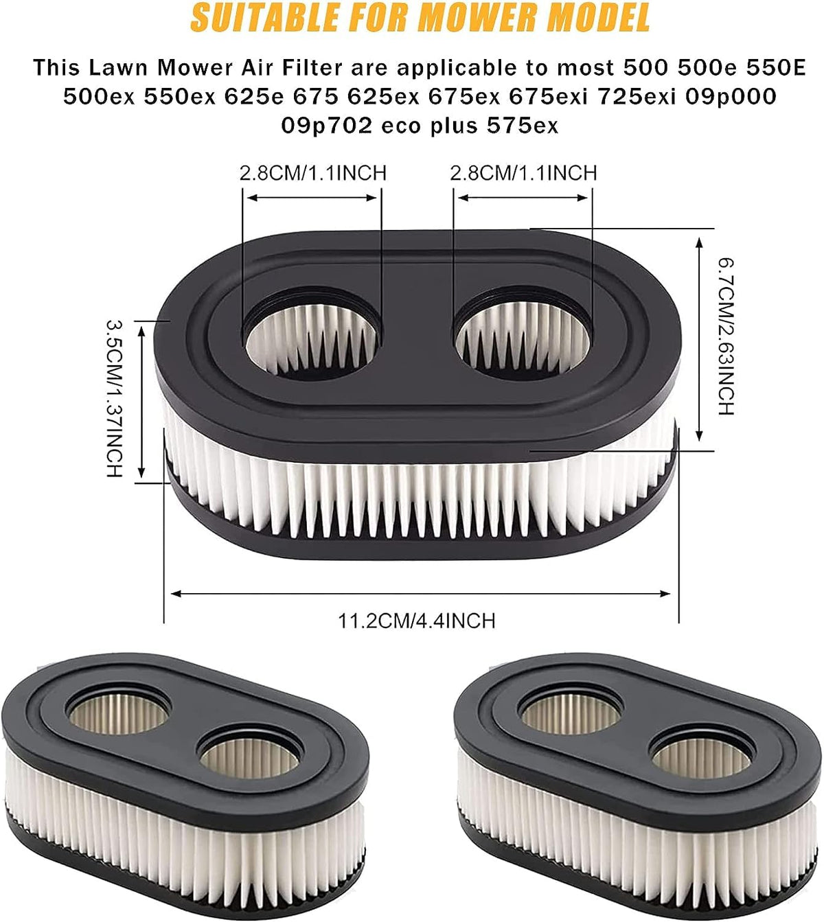 Snlazp air filter replacement view with precise sizing for easy install