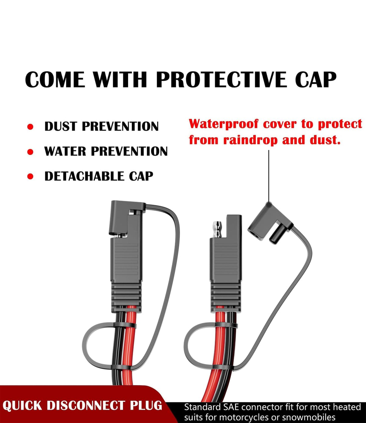 SNLLMZI SAE extension cable with double PVC jacket for insulation and durability