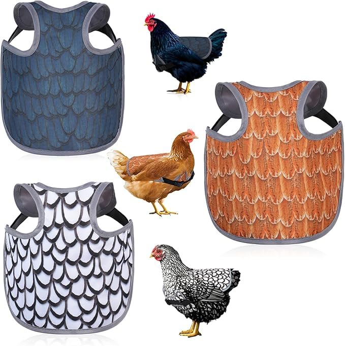 SNMGK chicken saddle back cover in black protects hens' plumage from pecking