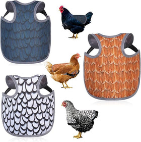 SNMGK chicken saddle back cover in black protects hens' plumage from pecking