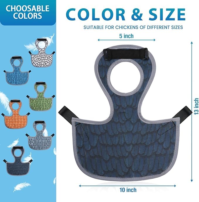 SNMGK chicken saddle side coverage in black shields delicate feathers during mating and pecking