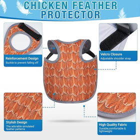 SNMGK vest jacket white shown on a hen for quick, easy on-and-off protection