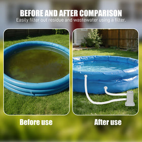 SNMUMU clear water after filtration highlights brighter pool water.
