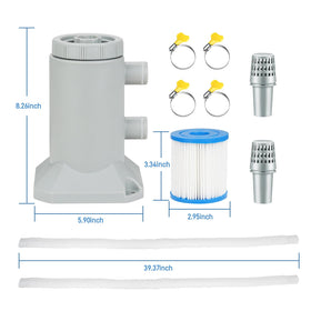 SNMUMU ultra-quiet pool pump operates quietly for peaceful poolside moments.
