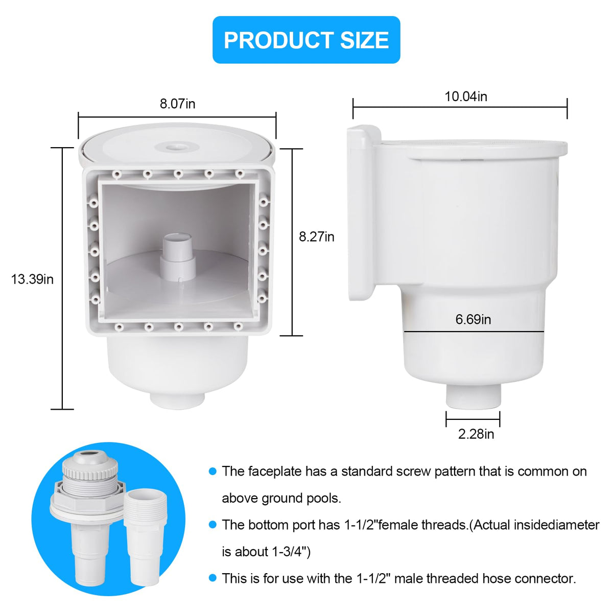 SNMUMU one-piece ABS molding emphasizes strength and corrosion resistance.