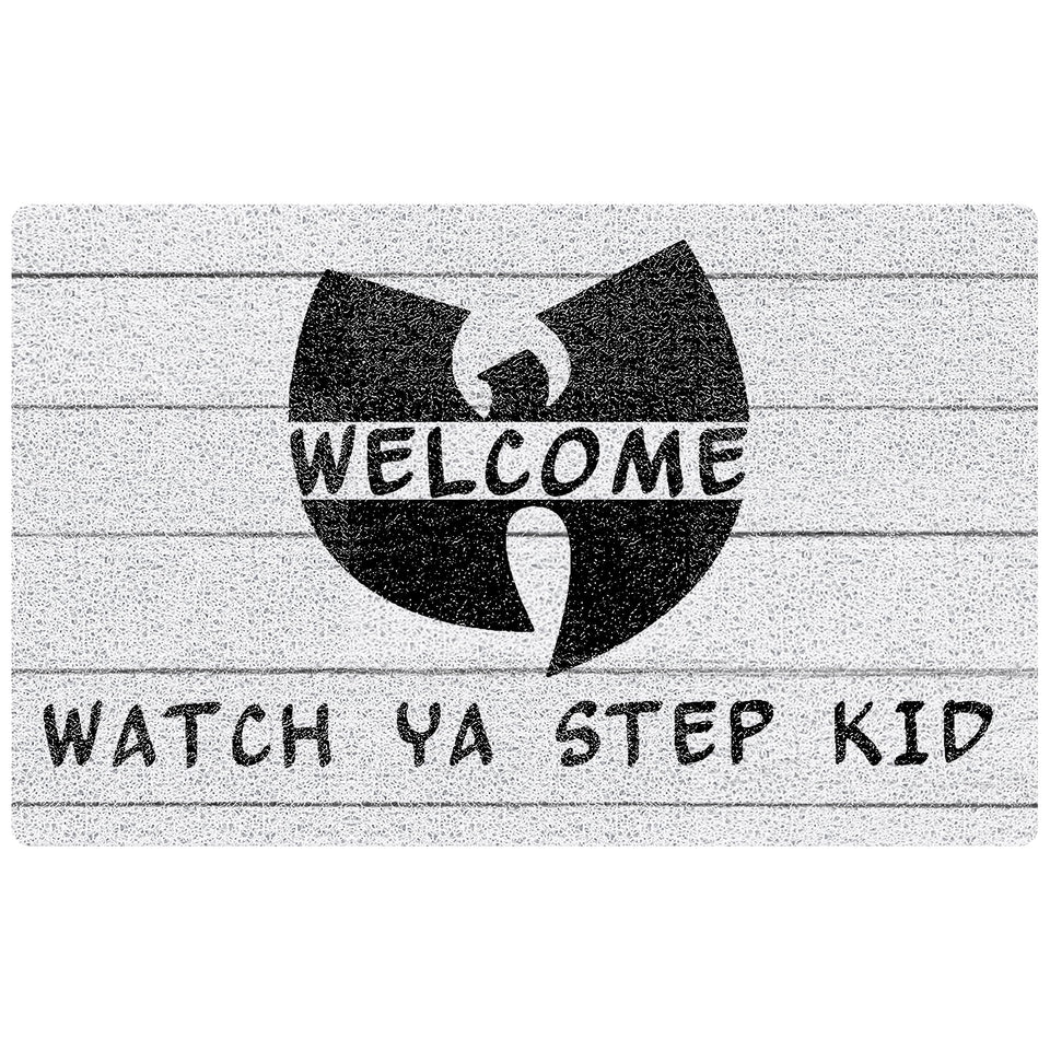 SNNDER Funny Welcome Mat at the front door with durable, high-traffic design.