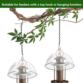 SnowTing protective chains for hanging bird feeders ensure secure setup