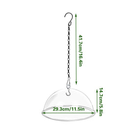 SnowTing clear acrylic dome guard gives unobstructed feeder views