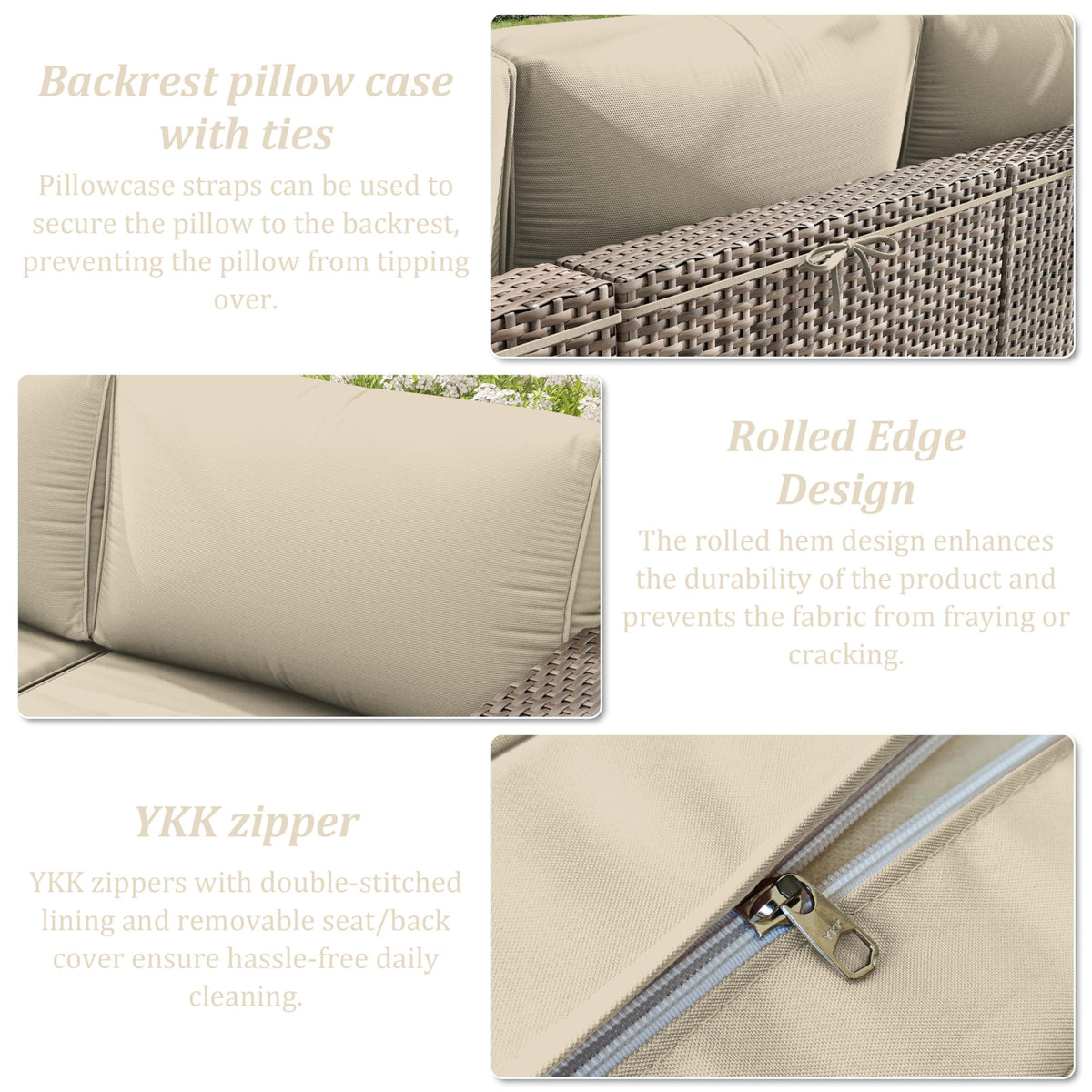 Snubbull non-slip back design keeps cushions in place.