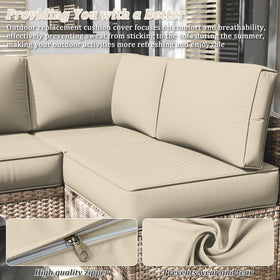 Snubbull zipper detail enhances durability for easy cushion insertion.