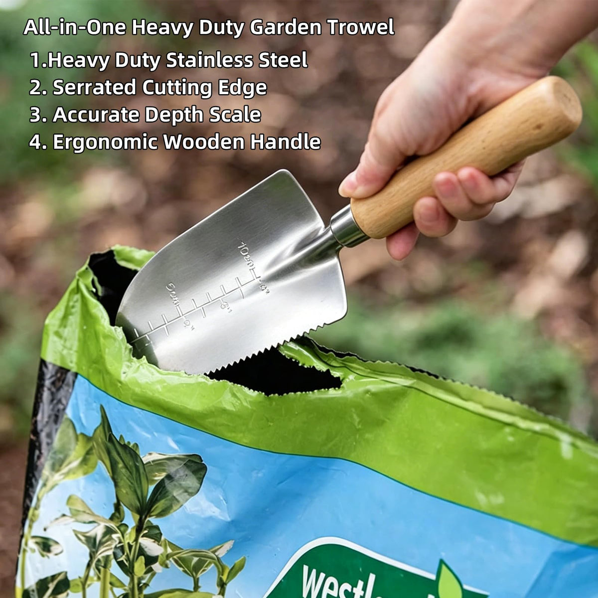 Snuggalux cultivator in hand aiding soil aeration