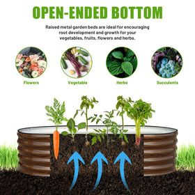 SnugNiture bottomless frame enables drainage and root expansion.