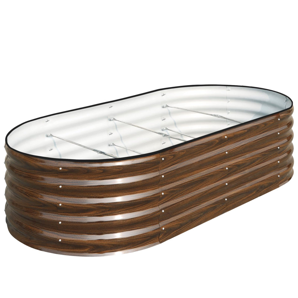 SnugNiture galvanized raised bed outdoors with weather-resistant steel for lasting garden use.