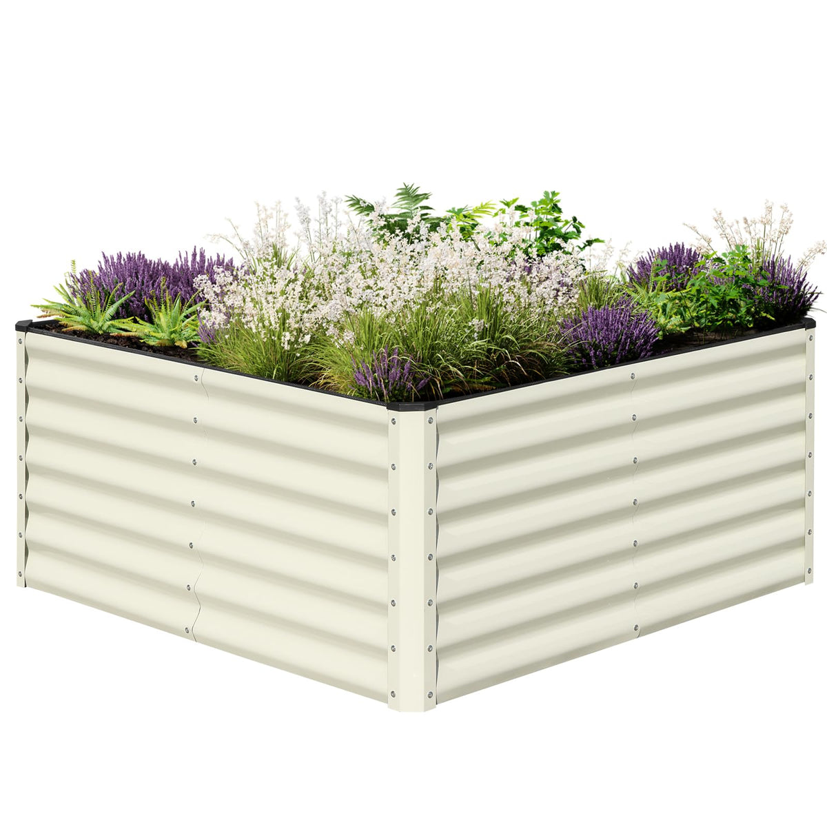 SnugNiture galvanized raised garden bed ready for vegetables and flowers