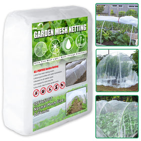 SnugNiture garden netting covers a 10x50ft area with ultra-fine mesh.