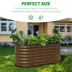 Outdoor SnugNiture garden bed on a patio, blending with modern exterior decor.