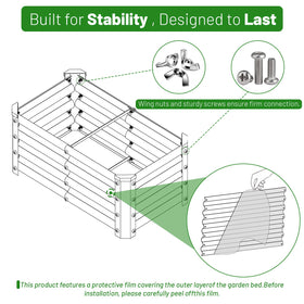 SnugNiture outdoor planter kit ready for vegetables and flowers
