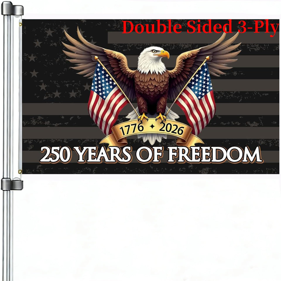 Snungee 250th Anniversary USA Flag front view, durable outdoor porch display.