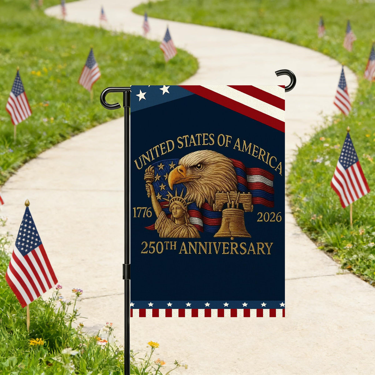 Snungee fade-resistant flag maintains vivid colors in sun and breeze.