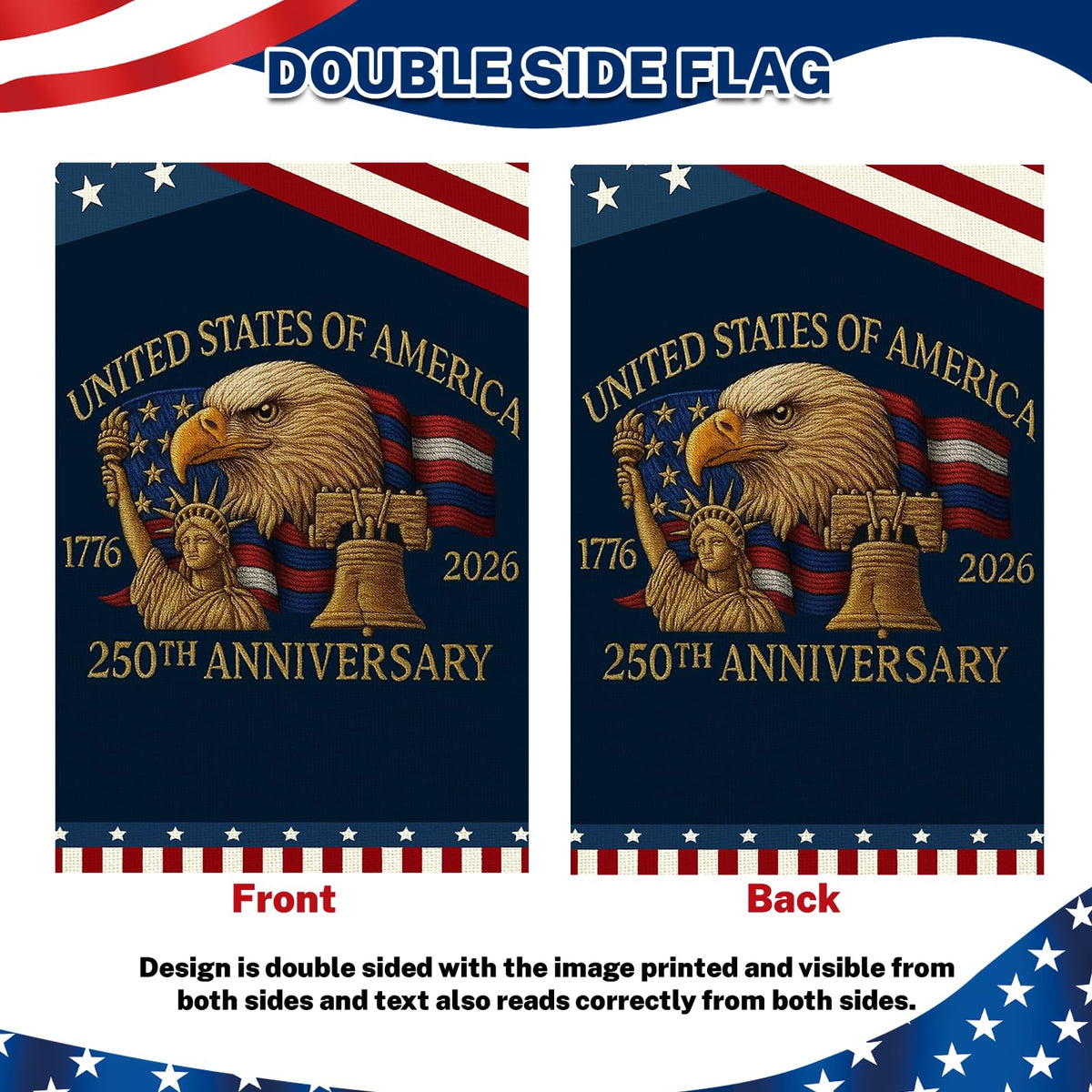 Snungee linen garden flag 12x18 inches for porch or yard.