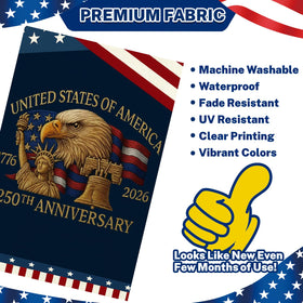 Snungee versatile patriotic flag for year-round outdoor display.