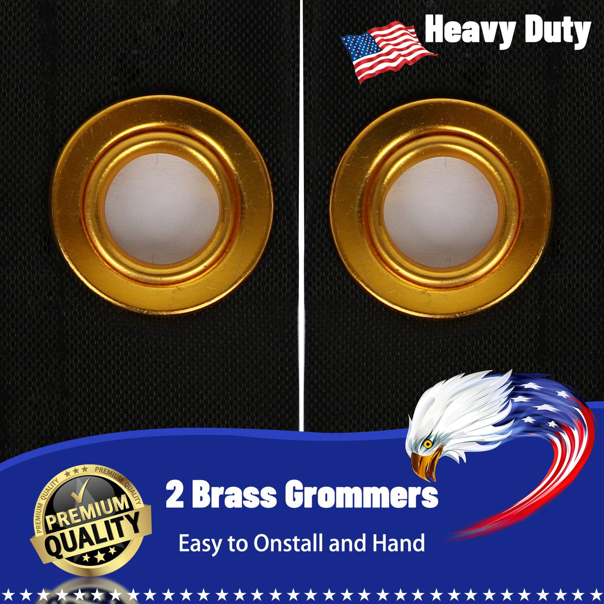 Snungee 3x5 flag brass grommets header for secure pole mounting.