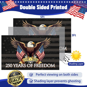 Snungee USA Flag middle shading layer detail preserves brightness in sun and wind.