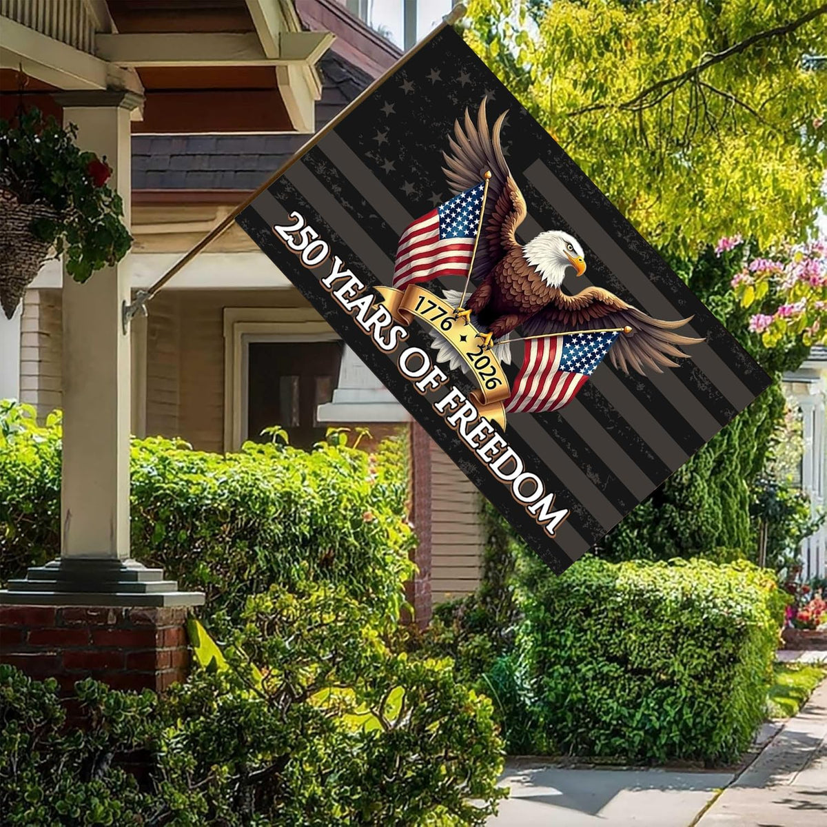 Snungee outdoor flag weather resistance withstands sun, rain, and wind.