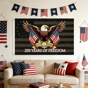 Snungee flag for porch display adds patriotic flair to home or yard.