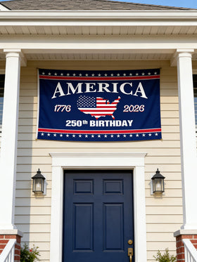 Snungee yard banner USA flag 250 years for outdoor use