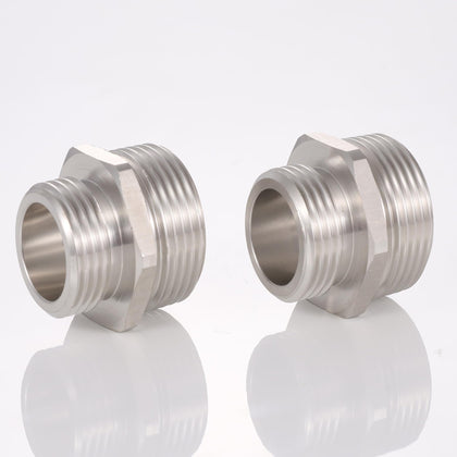 SNUTUYA 1in NPT to 3/4in GHT connector in stainless steel for rust-free hoses