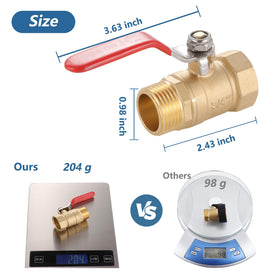 SNUTUYA valve with rubber washer seals connection against leaks